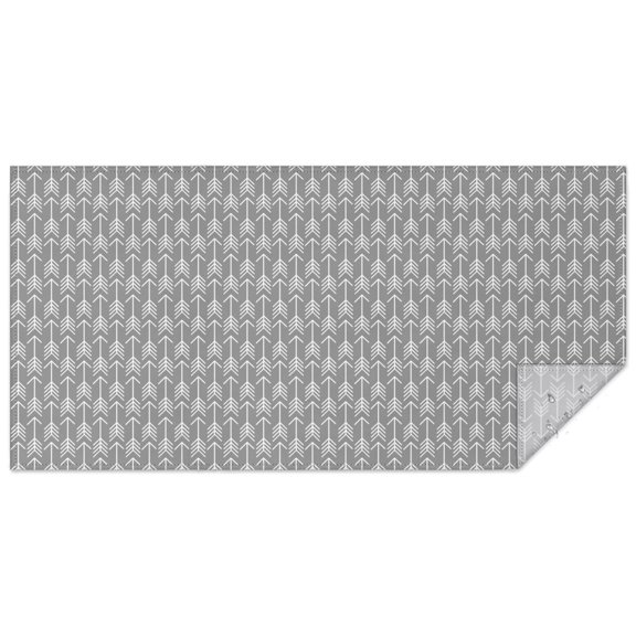 Black White Arrow Table Cloth,Wrinkle Resistant Table Cover with Polyester,Waterproof Reusable Tablecloth for Kitchen Picnic Party (Rectangle,60x120inch)
