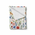thumbnail image 2 of Flower Soft Flannel Fleece Blanket, Shabby Form Botany Florets Soft Tones Feminine Flourishing Wreath Watercolor Design, Cozy Plush for Indoor and Outdoor Use, 50" x 60", Multicolor, by Ambesonne, 2 of 6