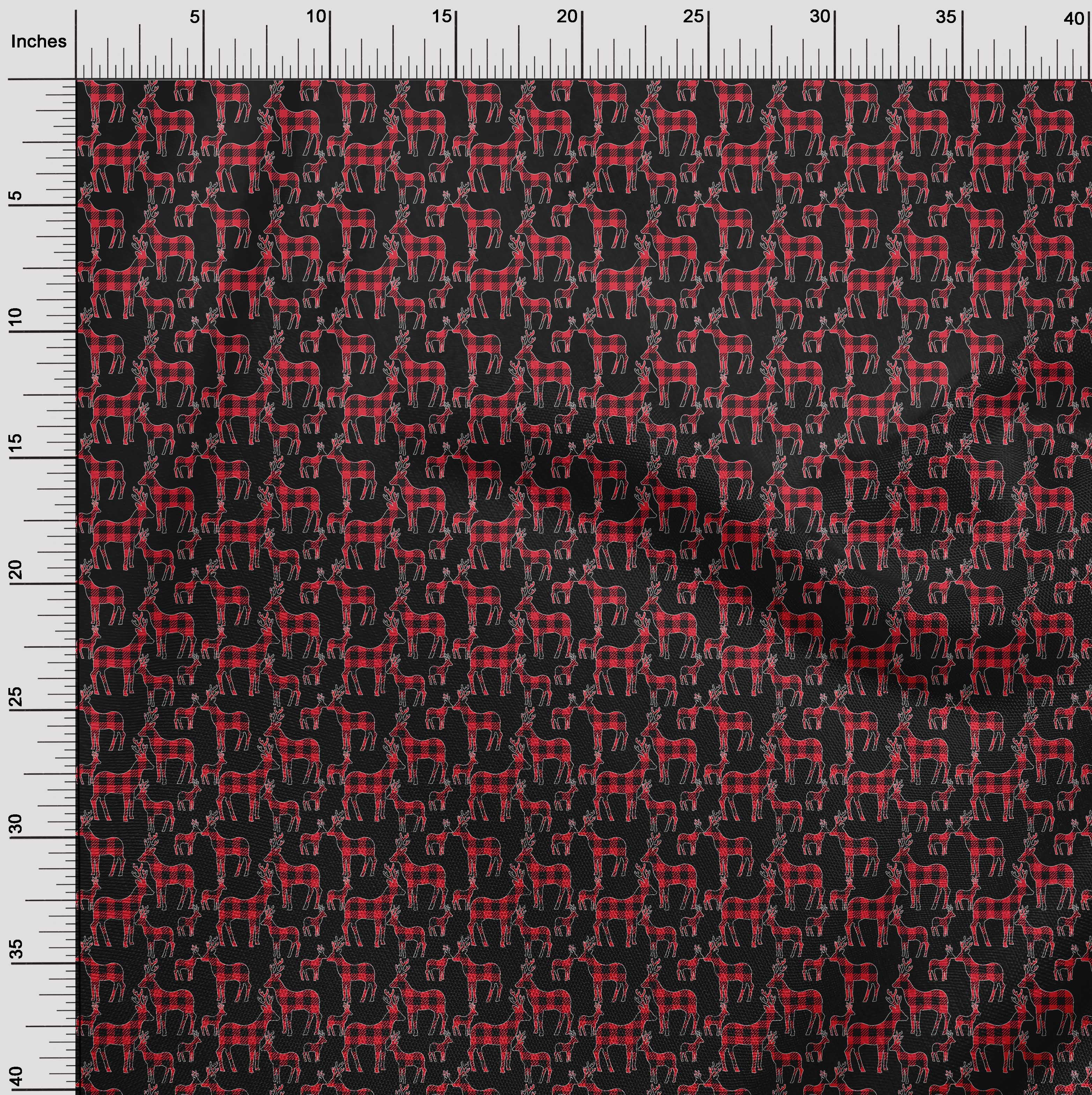 oneOone Polyester Spandex Black Fabric Merry Christmas Diy Clothing Quilting Fabric Print Fabric By Yard 56 Inch Wide-YU8