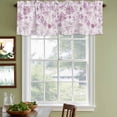 thumbnail image 3 of Pink Botanical Curtain Valances for Windows, Kitchen Valance Window Treatments Panel 2 Pack, Watercolor Spring Floral Summer Rod Pocket Short Curtains for Bathroom Bedroom 42 x 12 Inch, 3 of 8