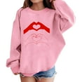 thumbnail image 3 of Ruyang Boys Cute Heart Sweatshirt Girls Valentine's Day Pullover Sweatshirts Winter Crewneck Oversized Trendy Hoodies, 3 of 7