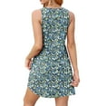 thumbnail image 5 of Fantaslook Summer Dresses for Women Casual V Neck Sleeveless Sundresses Floral Beach Short Dress with Pockets, 5 of 9