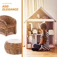 thumbnail image 3 of 1 Set of Dollhouse Furniture Woven Table Chair Model Set Miniature Dollhouse Accessories, 3 of 6