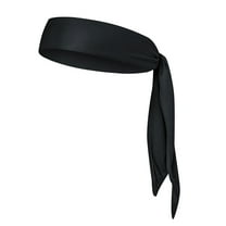 Hareemi Tie Sports Headband Tie Headband for Running Working Out Tennis Karate Athletics Pirate Costumes (Black)