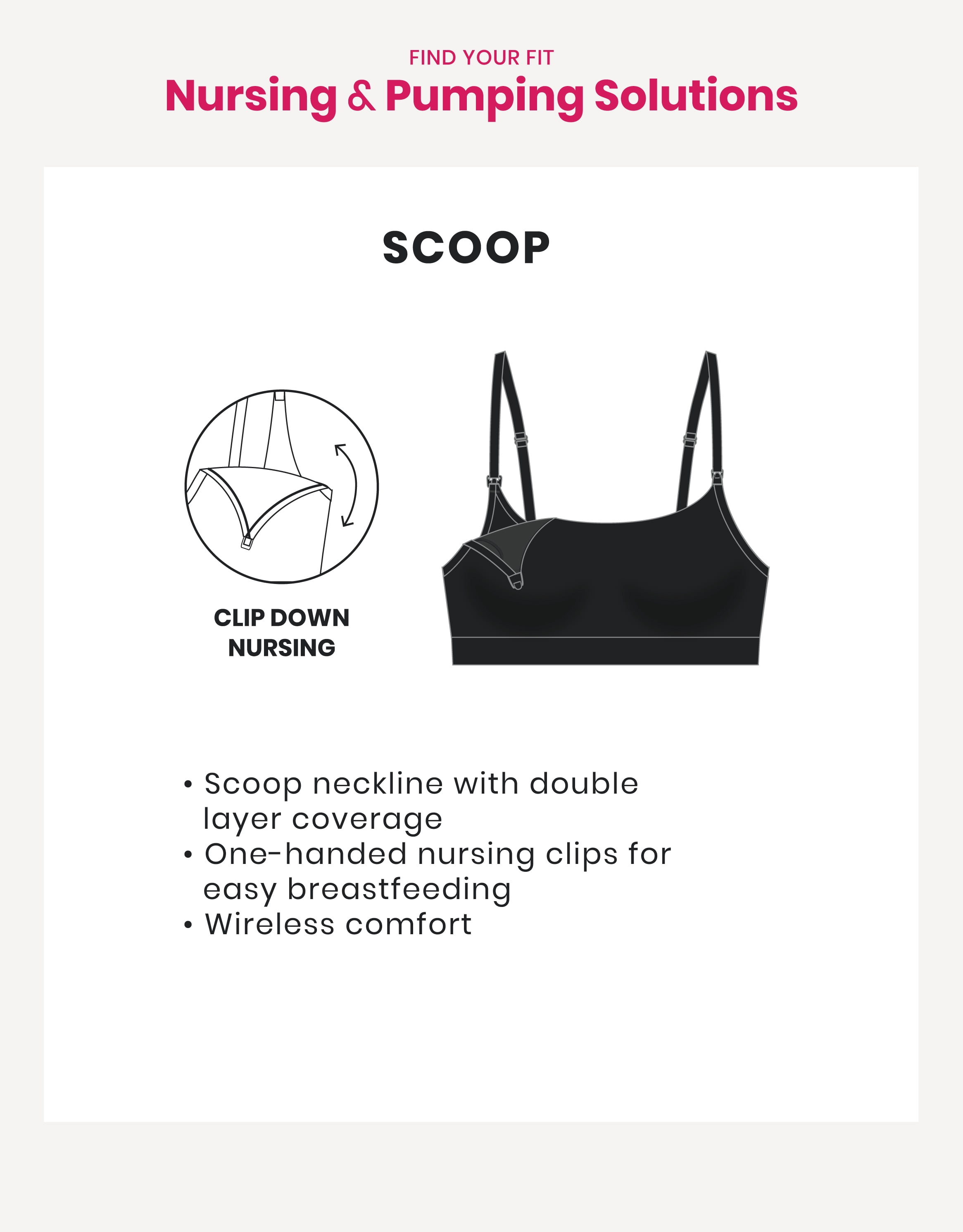 Ingrid & Isabel For Every Belly Women's Flexible Comfort Maternity & Nursing & Pumping Bra, SizesS-4XL