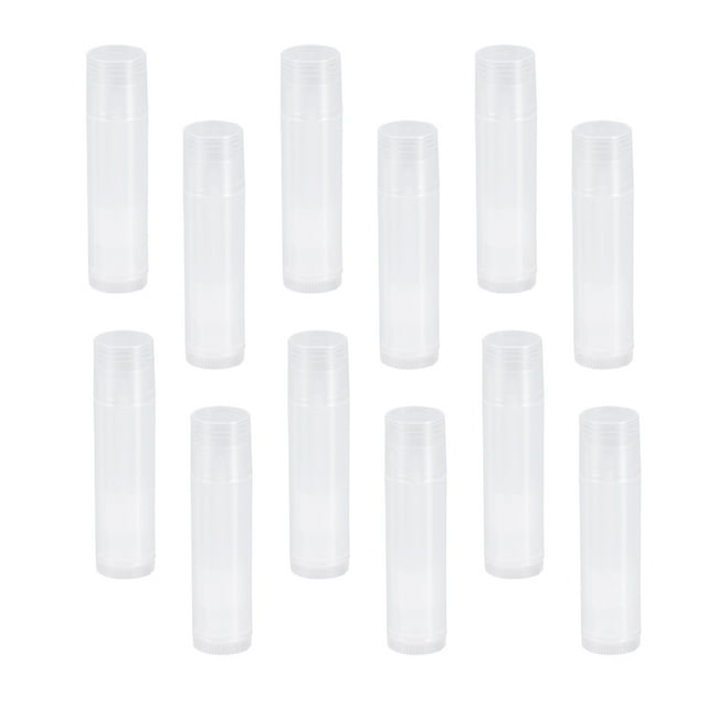 30pcs 5g DIY Empty Lip Balm Tubes Lip Pomade Storage Container Plastic Storage Tubes (Transparent)
