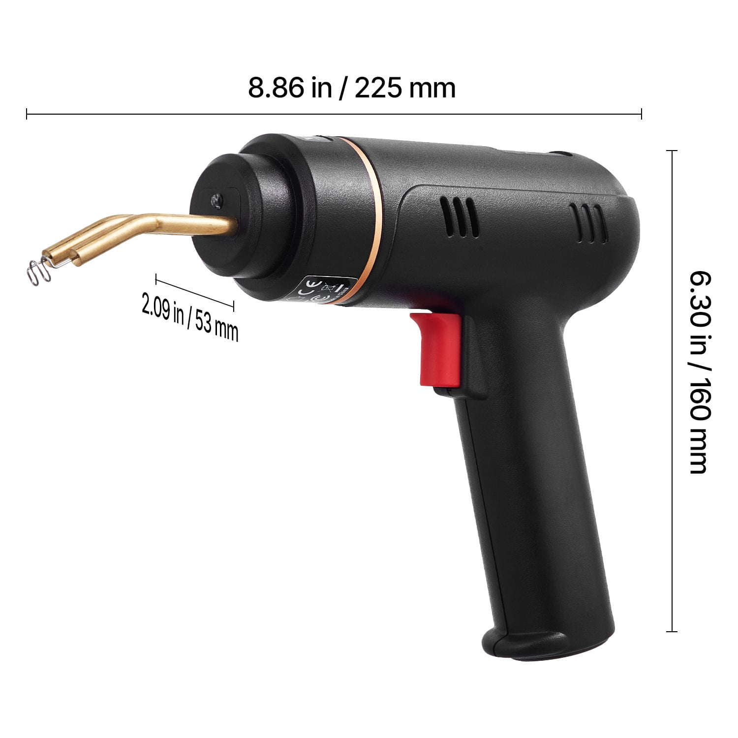 Cordless Plastic Welder, 120W with 5000mAh Battery, 1-3s Rapid Heating to 450°C, 400PCS Welding Staples, Overcharge Protection, Car Bumper and Plastic Repair