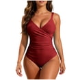 thumbnail image 2 of Antinious Women Solid Removable Pad Mesh Waist Cover Backless Bikinis Set Outdoor Beach Swim Wear, 2 of 5