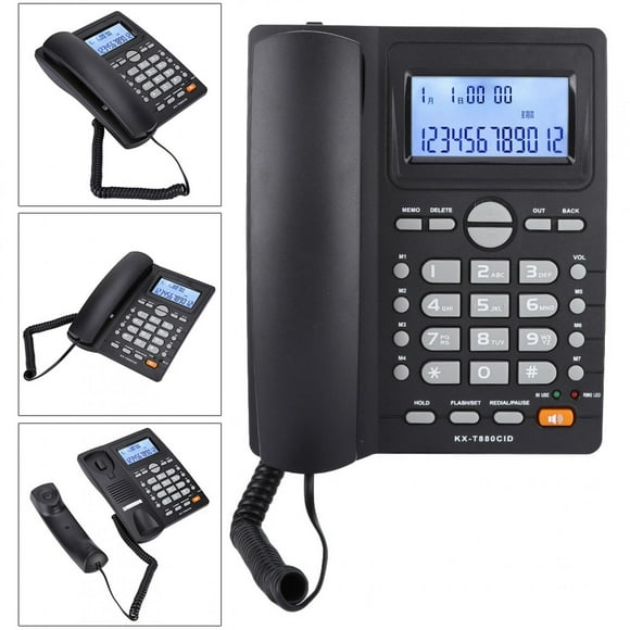 Clear Sound LCD Display Extension Set Corded Phone With Speakerphone Answering Machine For Telephone Home Calculator