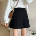 thumbnail image 2 of Girls Women High Waisted Plain Pleated Skirt Skater Tennis School Uniforms A-line Mini Skirt, 2 of 3