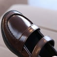thumbnail image 6 of Odeerbi Toddler Kids Girls Leather Shoes Prewalker Spring Autumn Uniform Shoes 2025 Casual Performance Shoes Brown, 6 of 9