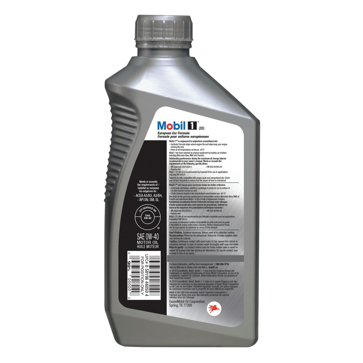 Mobil 1™ Full Synthetic Engine Oil 0W-40, 1 L, Mobil 1™ 0W