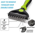 thumbnail image 4 of 4PCS Self Cleaning Slicker Brush, Pet Grooming Rake, Bath Brush & Massage Brush for Short/Long Haired Dogs, Cats & Horses, Pet Grooming Deshedding Tools - Pet Supplies (Green Black), 4 of 8