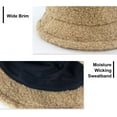 thumbnail image 4 of Muryobao Women Winter Bucket Hat Vintage Cloche Hats Warm Faux Fur Wool Outdoor Fisherman Cap Khaki, 4 of 7