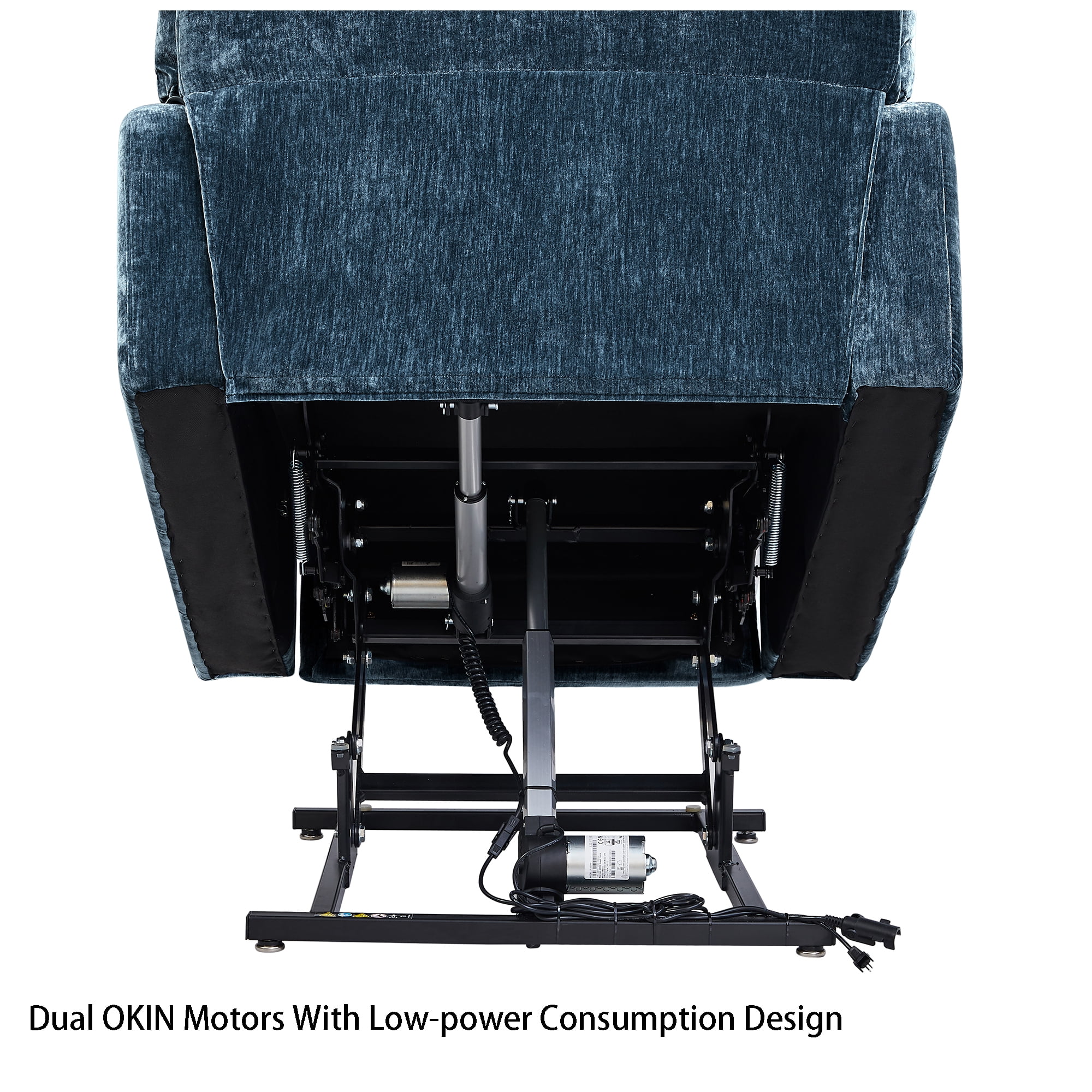 JIELARHUA Dual OKIN Motor Power Lift Recliner Chair for Elderly Infinite Position Lay Flat 180° Recliner with Heat Massage