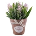 thumbnail image 1 of GOOHOCHY 1 pieza de planta artificial de simulación de bonsái, planta de albahaca falsa, bonsái en maceta, decoración de escritorio para el hogar, la oficina y el armario (rosa), 1 of 8