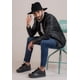 thumbnail image 2 of Sombrero Unisex Negro Gamuzina Gamuza Indiana L Nueva Imagen Nueva Imagen Sombrero, 2 of 2