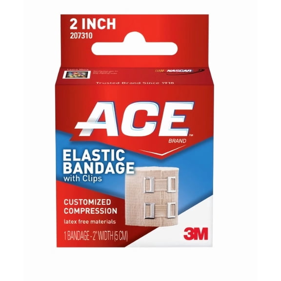 ACE Elastic Bandage With Clips Customized Compression 2 Inches (Pack of 10)