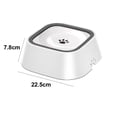 thumbnail image 2 of No Spill Pet Water Bowl No Drip Slow Water Feeder No-Slip Pet Water Dispenser Slow Drinking Bowl white, 2 of 5