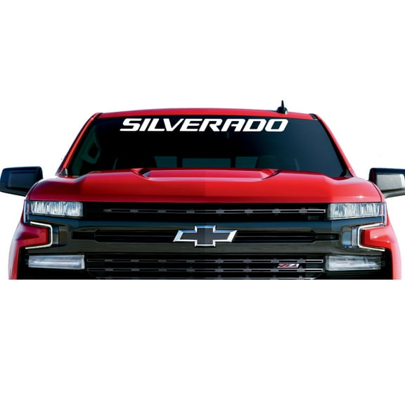 Chevy Silverado White Windshield Banner Decal 2015-2026 GM Licensed