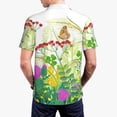 thumbnail image 3 of Balery Plants and Insects Printed Men’s Short Sleeve Polo Shirt, Midweight Men's Shirt,Golf Polo shirts -Medium, 3 of 8