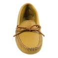 thumbnail image 2 of Minnetonka Women's Double Deerskin Soft Leather Sole Moccasin,Natural Deerskin,7 M US, 2 of 5