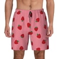 thumbnail image 3 of Uemuo Strawberries Pattern Mens Swim Trunks Quick Dry Board Shorts with Mesh Lining, Stretch Beach Shorts Quick Dry No-Chafing Board Shorts-XX-Large, 3 of 9
