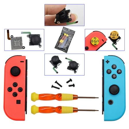 Rocking Chair Repair Parts 3D Joystick For Nintendo Switch Joy-Con Controller Repair Parts Rocker Replacement With Tools ()