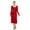 Red, variant on White Mark Women's Long Sleeve Sweater Midi Dress