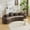 Brown, variant on 109" Nordic Curved Oversized Sofa Couch, Sofas For Living Room with Skin-Friendly Fabric, Oversized Modular Sofa with Quick Recovery for Multi Indoor Scenarios, Brown