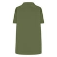 thumbnail image 5 of Mens Shirts Plus Size under $5 Short Sleeve Turndown Collar Pocket Solid Color Casual Blouse Green XL, 5 of 6