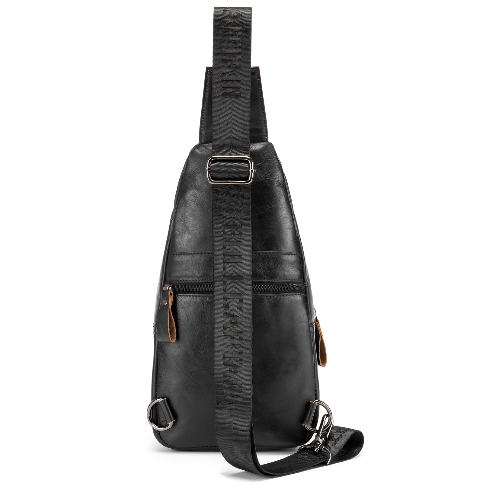 Men Sling Bag Water Resistant  Theft Leather Chest Pack Cross Body Bag Shoulder Backpack Casual Messenger Bag