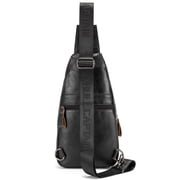 BULLCAPTAIN Men's Shoulder Backpack Water Resistant Theft Leather Chest Pack Cross Body Bag for Adventures