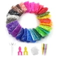 thumbnail image 1 of Paquete complementario de banda de goma de telar de 26 colores a granel, paquete pequeño de 600 bandas de goma con hebilla en forma de S, 1 of 5
