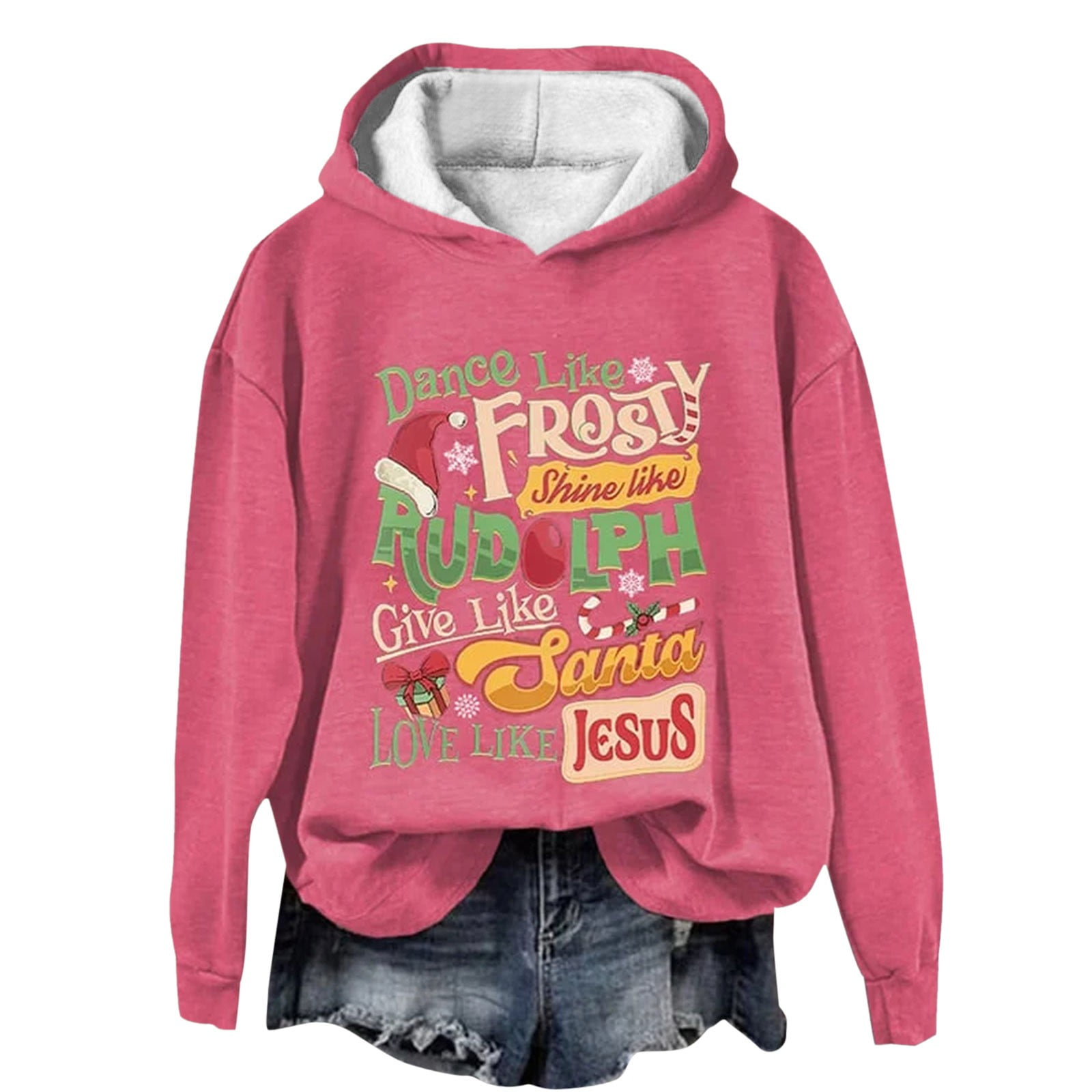 Cathalem Cheap Hoodies Long Sleeve Fall Oversized Sweatshirts Fleece Y2K Jacket Watermelon Red M