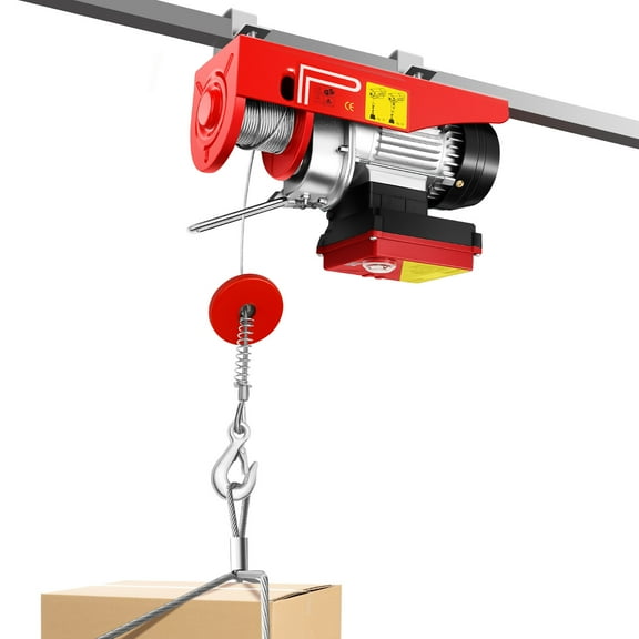 Electric Hoist 110V Electric Winch 220-440lbs w/Wired & Wireless Control 2 in1