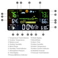 thumbnail image 2 of Weather Stations Wireless Indoor Outdoor Thermometers LCD Color Display Temperature, 2 of 8