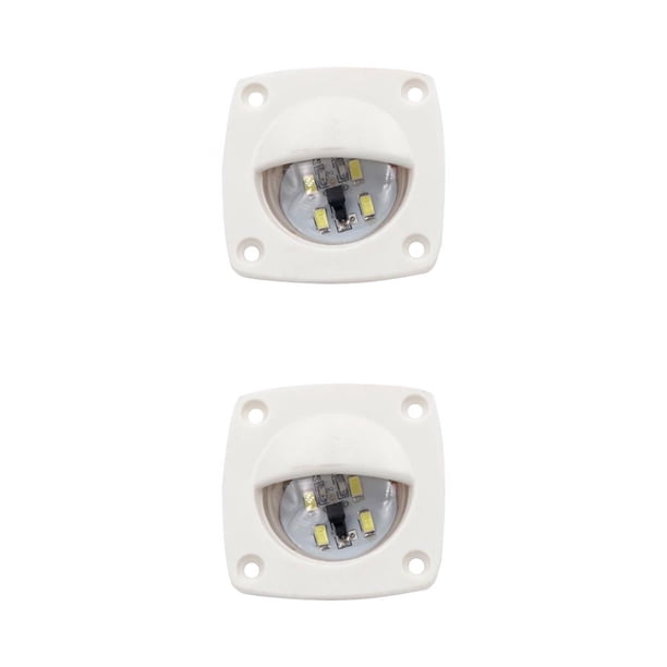 Scienceny Courtesy Light Socket Lighting Device Wall-mounted Firm 1.5W Lamp Supplies ABS 12V Boat Lamps Replaced Shell Solid Structure Luz blanca/azul 2piezas Scienceny CBP445974