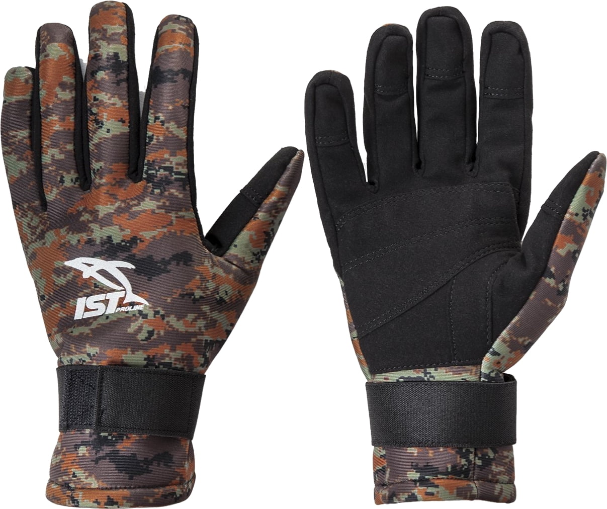 IST GLA01-09 2mm Camouflage Neoprene Spearfishing Glove with Amara Palm 