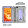 thumbnail image 4 of Goldcherry for MatrixPad Z1 / MatrixPad S7 7 inch Tablet Case,Shockproof Silicone Stand Cover Hybrid Rugged Armor Full Body Protective For 7 inch Vankyo MatrixPad Z1 / MatrixPad S7(Gray+Purple), 4 of 7