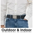 thumbnail image 2 of Canvas Web Belt for Men Adjustable Cloth Fabric Military Belt with Metal Buckle, 2 of 9