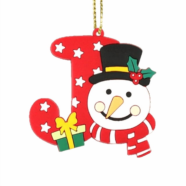 Juego de 26 Adornos Navideños para Árbol | Letras Mayúsculas Inglesas | Decoración Personalizable | Material de Pvc | Regalo Familiar