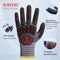 thumbnail image 2 of Guantes de trabajo KAYGO KG18N TPR de seguridad de microespuma de nitrilo XL, 3 pares, 2 of 6