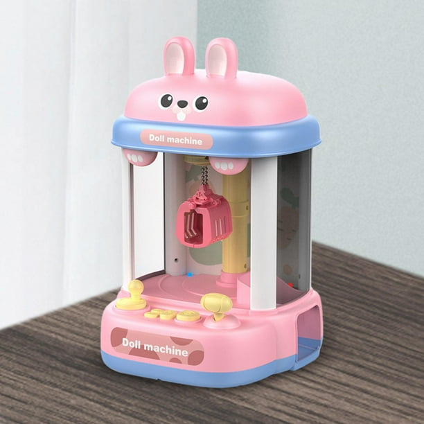 DeAO Máquina De Garras Mini – Versión Con Sonido Y USB, Cuenta Atrás De 60s, Regalo Para Niños Y Niñas De 3 A 8 Años (Rosa)