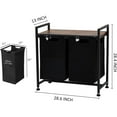 thumbnail image 2 of M optimized Laundry Hamper, Laundry Basket Organizer Laundry Sorter with 2/3/4 Pull-Out and Removable Bags, Wheels and Top Shelf, Dirty Clothes Hamper for Laundry Room Bathroom Bedroom and Dorm, 2 of 7