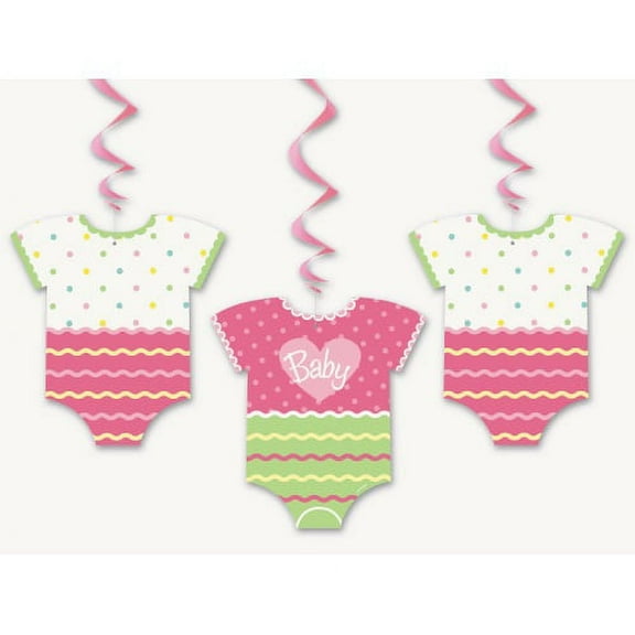 Unique Baby Shower Hanging Swirls (3 ct), Multicolor