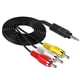 thumbnail image 2 of 3.5 mm to RCA AV Camcorder Video Cable,3.5mm 18 TRRS Male to 3 RCA Male Plug Adapter Cord for TV,Smartphones,MP3, 5ft, 2 of 5