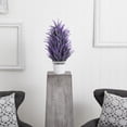 thumbnail image 2 of Nearly Natural Lavender in White Wicker Planter Artificial Plant, Purple, 2 of 4