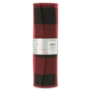 Holiday Time Red and Black Buffalo Plaid Mesh Christmas Ribbon Rolls, 10.5"