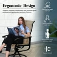 thumbnail image 5 of Outdoor Swivel Rocker Dining Chairs Set of 4 - High Back All-Weather Textilene Mesh & Metal Frame, Comfortable Patio Chairs for Garden, Deck, Backyard (Brown), 5 of 8